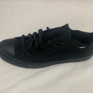 Brand new black Converse size 8.5 for men but fit 10.5 for women.